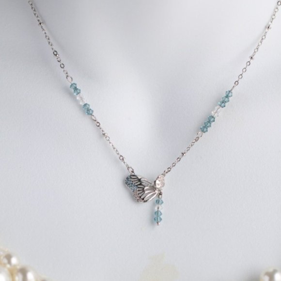 Jewelry - Butterfly Necklace Butterfly Animal Pendant Minimal Chain for Minimalist Lovers